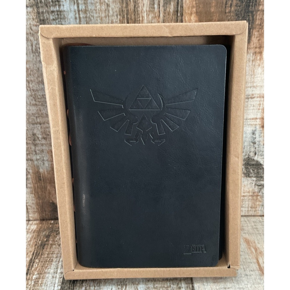 Legend of Zelda Notebook Sketchbook Black Faux Leather Cover 6 Rings Binder